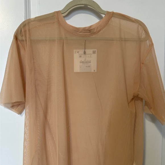 Zara Tops - Zara Nude Sheer Top Brand New